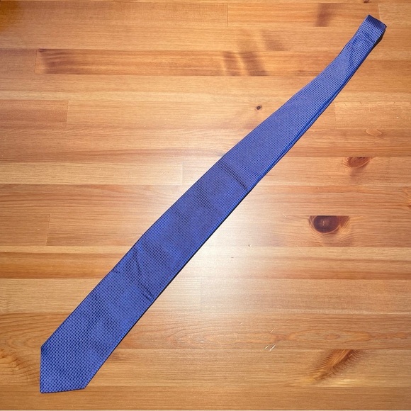 ETON Men's Geometric 100% Silk Tie Blue Purple Career to Cocktails Rich Luster - Picture 3 of 13